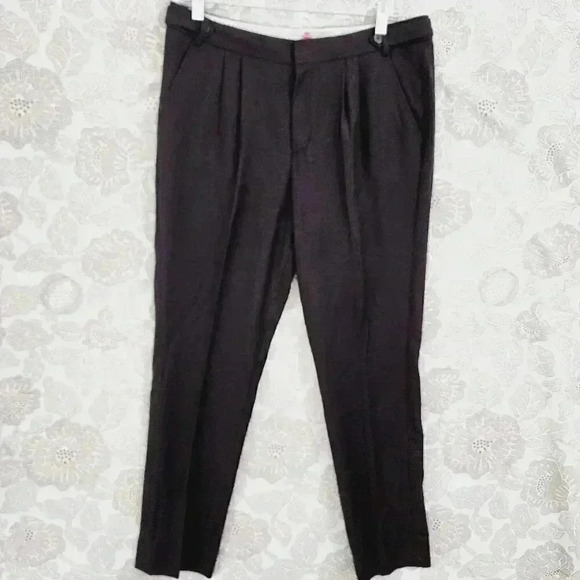 Brooks Brothers Wool Blend Patterned Pleated Dress Pants Women's 8  7216 - Picture 1 of 7